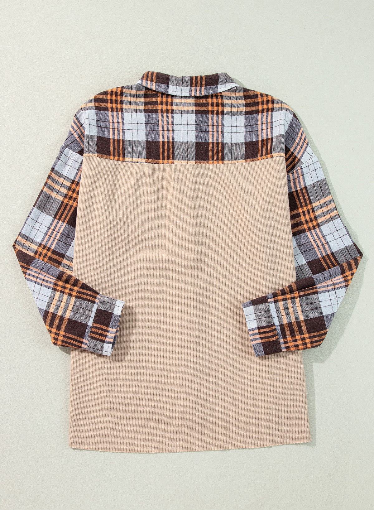 Plaid Button Up Long Sleeve Shacket