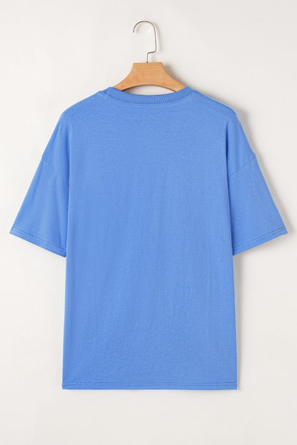 Graphic Round Neck Short Sleeve T-Shirt