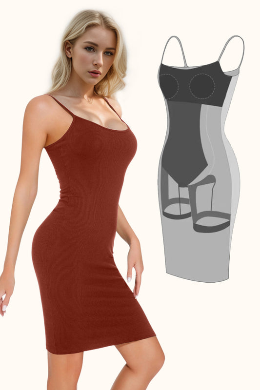 Basic Bae Full Size Built-In Shapewear Scoop Neck Sleeveless Dress