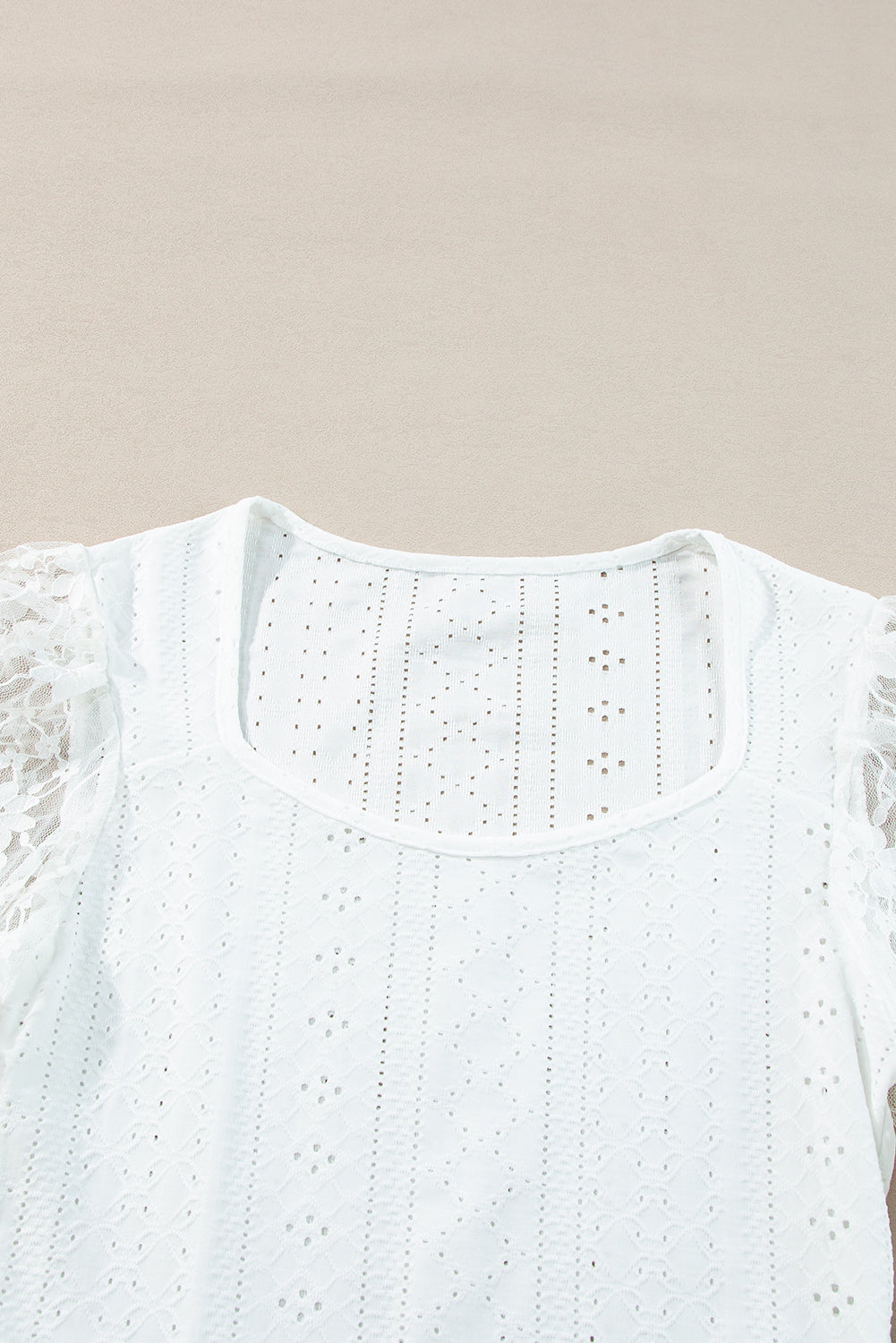 Eyelet Lace Long Sleeve Bodysuit