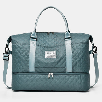 Diamond Grid Oxford Cloth Oversize Travel Bag