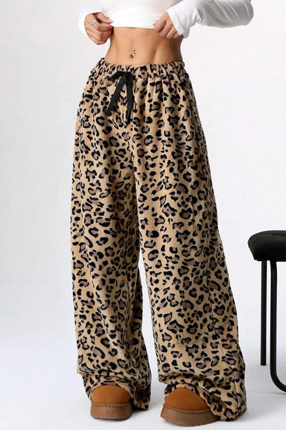 Leopard Wide Leg Pants