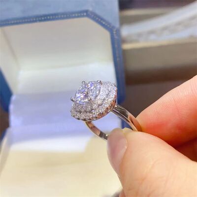 2 Carat Moissanite 925 Sterling Silver Ring