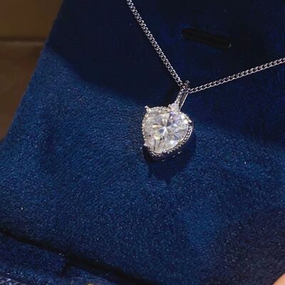 2 Carat Moissanite 925 Sterling Silver Necklace