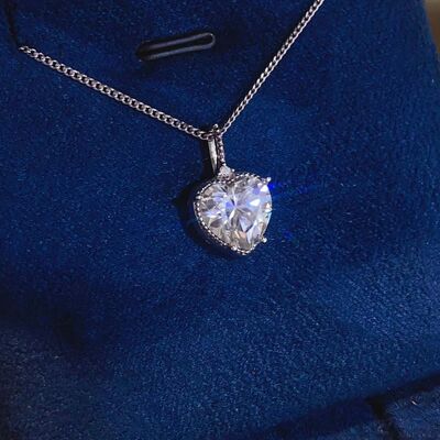 2 Carat Moissanite 925 Sterling Silver Necklace