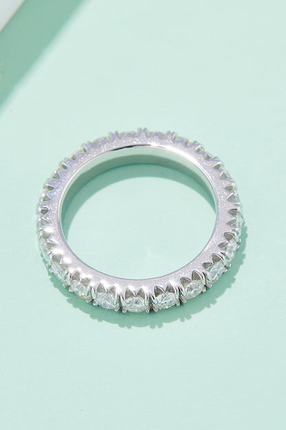 2.3 Carat Moissanite 925 Sterling Silver Eternity Ring