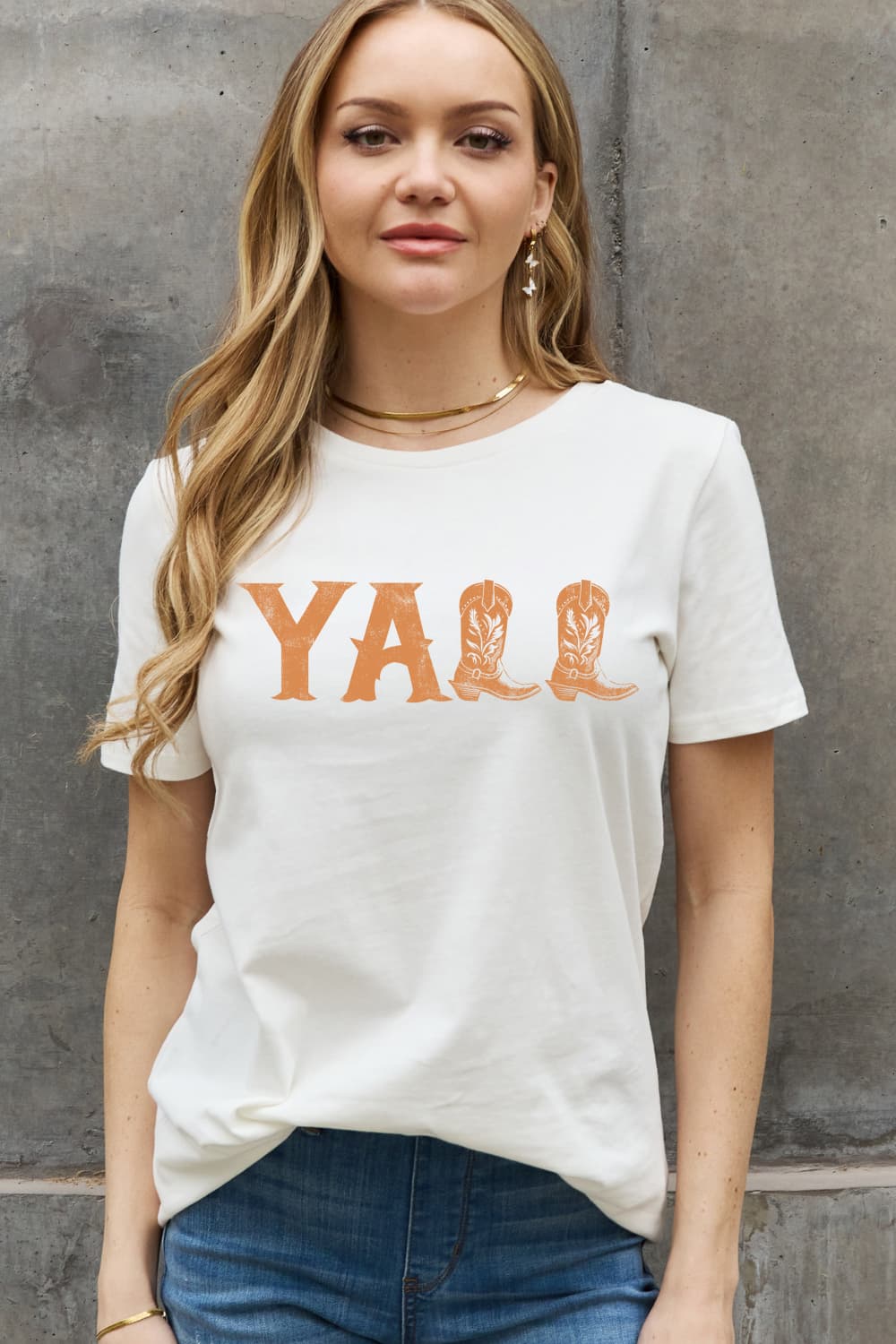 Simply Love Full Size YALL Graphic Cotton Tee