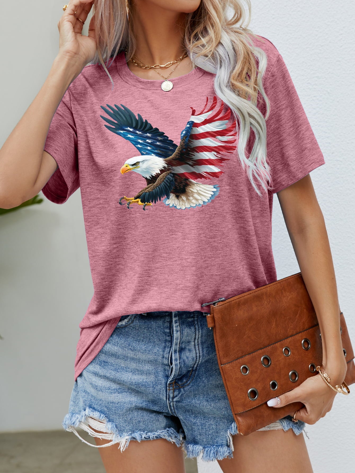 US Flag Eagle Graphic Tee