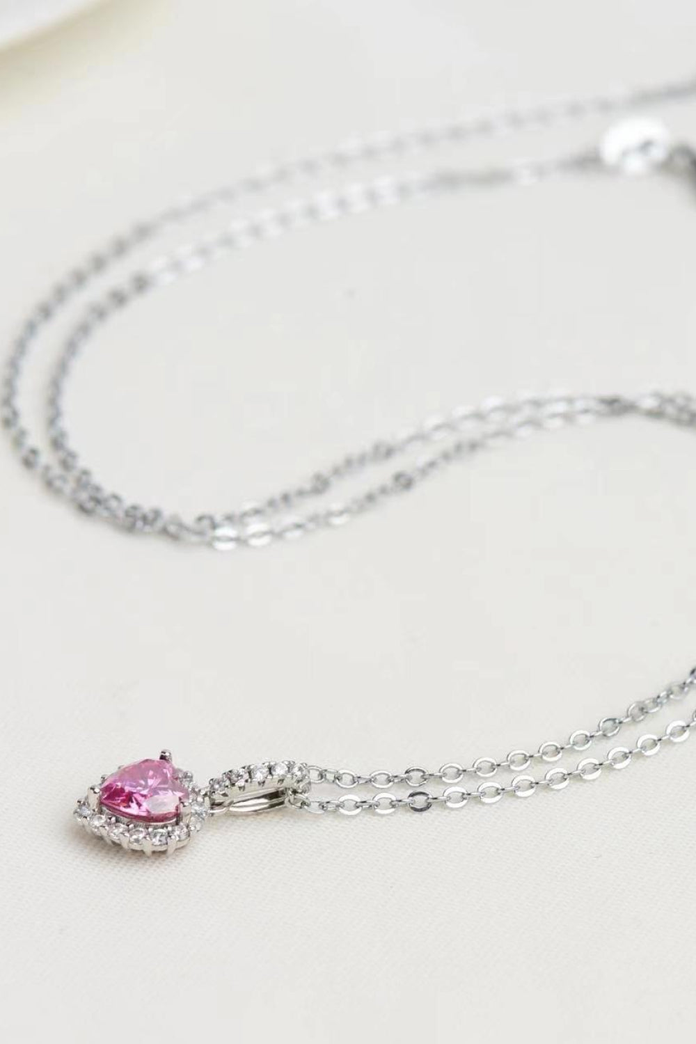 1 Carat Moissanite Heart Pendant Necklace