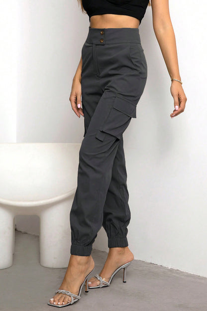 High Waist Cargo Pants