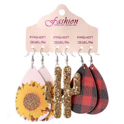 PU Earrings Set