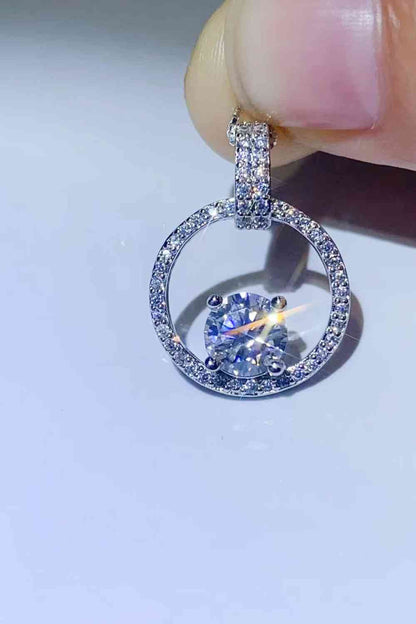 1 Carat Moissanite 925 Sterling Silver Necklace