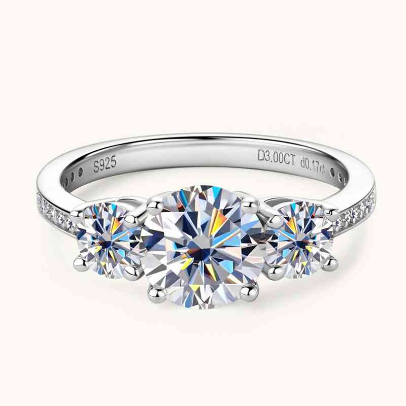 3 Carat Moissanite 925 Sterling Silver Ring