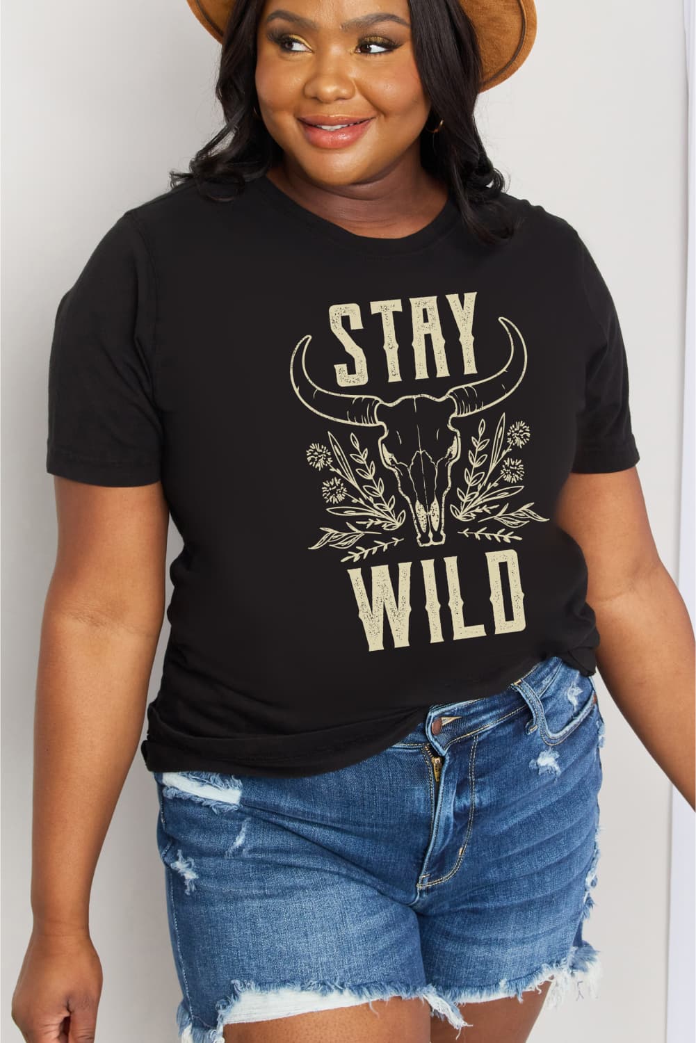 Simply Love Full Size STAY WILD Graphic Cotton Tee