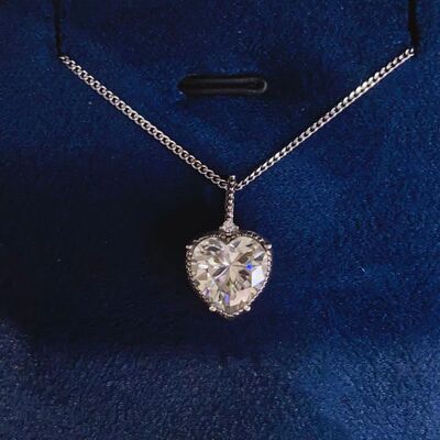 2 Carat Moissanite 925 Sterling Silver Necklace