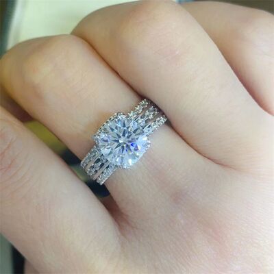 2 Carat Moissanite 925 Sterling Silver Ring