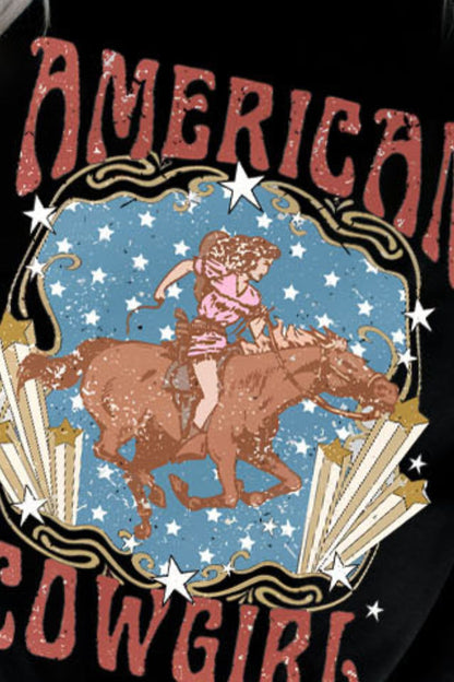 AMERICAN COWGIRL Graphic Short Sleeve Tee